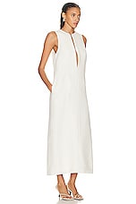 Brandon Maxwell The Kim Dress in Egret, view 2, click to view large image.