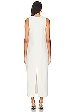 Brandon Maxwell The Kim Dress in Egret, view 3, click to view large image.