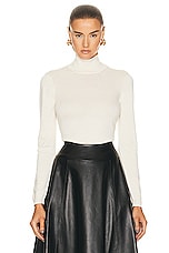 Brandon Maxwell The Ashlie Turtleneck in Ivory, view 1, click to view large image.