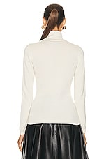 Brandon Maxwell The Ashlie Turtleneck in Ivory, view 3, click to view large image.