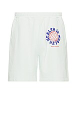 Bianca Chandon Running Juice Club Sweatshorts in Pale Blue, view 1, click to view large image.