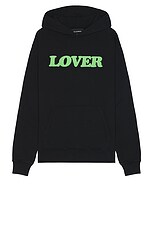 Bianca Chandon Lover Logo Hoodie in Black, view 1, click to view large image.