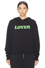 Bianca Chandon Lover Logo Hoodie in Black, view 1, click to view large image.