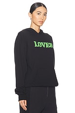Bianca Chandon Lover Logo Hoodie in Black, view 2, click to view large image.