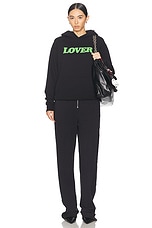 Bianca Chandon Lover Logo Hoodie in Black, view 4, click to view large image.