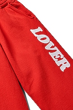 Bianca Chandon Lover 10th Anniversary Sweatpants in Red, view 3, click to view large image.