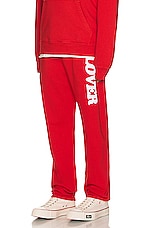 Bianca Chandon Lover 10th Anniversary Sweatpants in Red, view 5, click to view large image.