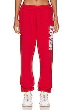 Bianca Chandon Lover 10th Anniversary Sweatpants in Red, view 1, click to view large image.