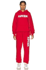 Bianca Chandon Lover 10th Anniversary Sweatpants in Red, view 6, click to view large image.