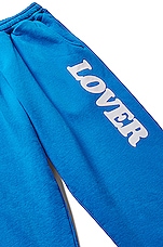 Bianca Chandon Lover 10th Anniversary Sweatpants in Blue, view 3, click to view large image.