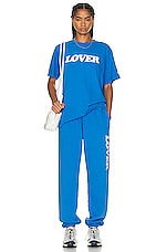 Bianca Chandon Lover 10th Anniversary Sweatpants in Blue, view 6, click to view large image.