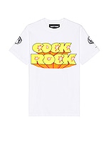 Bianca Chandon Glam Rock T-Shirt in White, view 1, click to view large image.