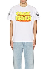 Bianca Chandon Glam Rock T-Shirt in White, view 3, click to view large image.