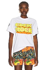 Bianca Chandon Glam Rock T-Shirt in White, view 1, click to view large image.
