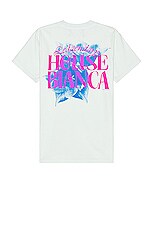 Bianca Chandon House Of Bianca Floral T-Shirt in Pale Blue, view 1, click to view large image.
