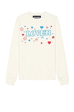 Bianca Chandon Lover Longsleeve T-Shirt in Cream, view 1, click to view large image.