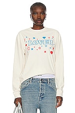 Bianca Chandon Lover Longsleeve T-Shirt in Cream, view 1, click to view large image.