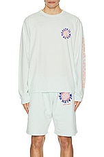 Bianca Chandon Running Juice Club Longsleeve T-Shirt in Pale Blue, view 3, click to view large image.