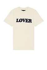 Bianca Chandon Lover Big Logo Shirt in Light Khaki, view 1, click to view large image.