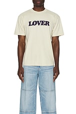Bianca Chandon Lover Big Logo Shirt in Light Khaki, view 4, click to view large image.