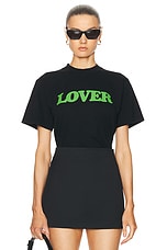 Bianca Chandon Lover Big Logo Shirt in Black, view 1, click to view large image.