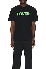 Bianca Chandon Lover Big Logo Shirt in Black, view 4, click to view large image.