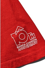 Bianca Chandon Lover 10th Anniversary T-shirt in Red, view 3, click to view large image.