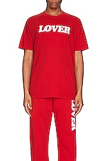 Bianca Chandon Lover 10th Anniversary T-shirt in Red, view 4, click to view large image.