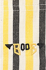 BODE Namesake Stripe Shorts in Ecru Multi, view 3, click to view large image.
