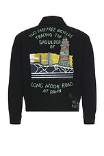 BODE Embroidered Lighthouse Jacket in Black Multi, view 1, click to view large image.