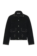 BODE Deck Of Cards Studded Jacket in Black, view 1, click to view large image.