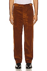 BODE Tobacco Corduroy Trousers in Tobacco, view 4, click to view large image.