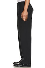 BODE Tropical Wool Side Buckle Trousers in Black, view 5, click to view large image.