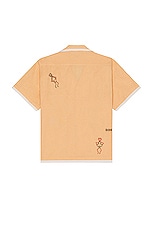 BODE Beaded Blackjack Short Sleeve Shirt in Sherbet, view 2, click to view large image.