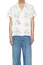 BODE Nursery Rhyme Short Sleeve Shirt in Multi, view 4, click to view large image.
