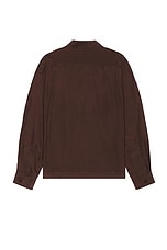 BODE Heartwood Long Sleeve Shirt in Brown, view 2, click to view large image.