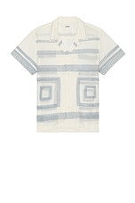 BODE Tile Stitch Short Sleeve Shirt in Multi, view 1, click to view large image.