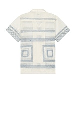 BODE Tile Stitch Short Sleeve Shirt in Multi, view 2, click to view large image.