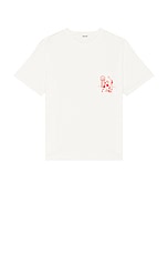 BODE Embroidered Hoop Tee in Cream, view 1, click to view large image.