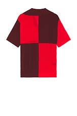 BODE Checker Polo in Red Maroon, view 2, click to view large image.