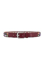 BODE Gem Stud Belt in Red, view 1, click to view large image.