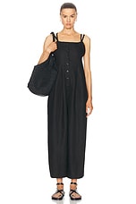 BODE Linen Gardner Jumpsuit in Black, view 4, click to view large image.