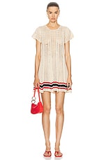 BODE Duxbury Crochet Dress in Cream, view 1, click to view large image.