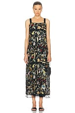 BODE Heirloom Floral Gown in Black Multi, view 1, click to view large image.