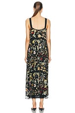 BODE Heirloom Floral Gown in Black Multi, view 3, click to view large image.