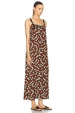 BODE Bubble Dot Dress in Brown Multi, view 2, click to view large image.
