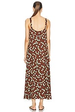BODE Bubble Dot Dress in Brown Multi, view 3, click to view large image.