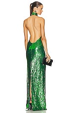 BODE Sequined Siren Gown in Green, view 1, click to view large image.