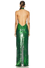 BODE Sequined Siren Gown in Green, view 4, click to view large image.