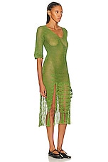 BODE Flint Dress in Apple Green, view 2, click to view large image.